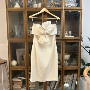 Lucian Matis Cream Bow Dress